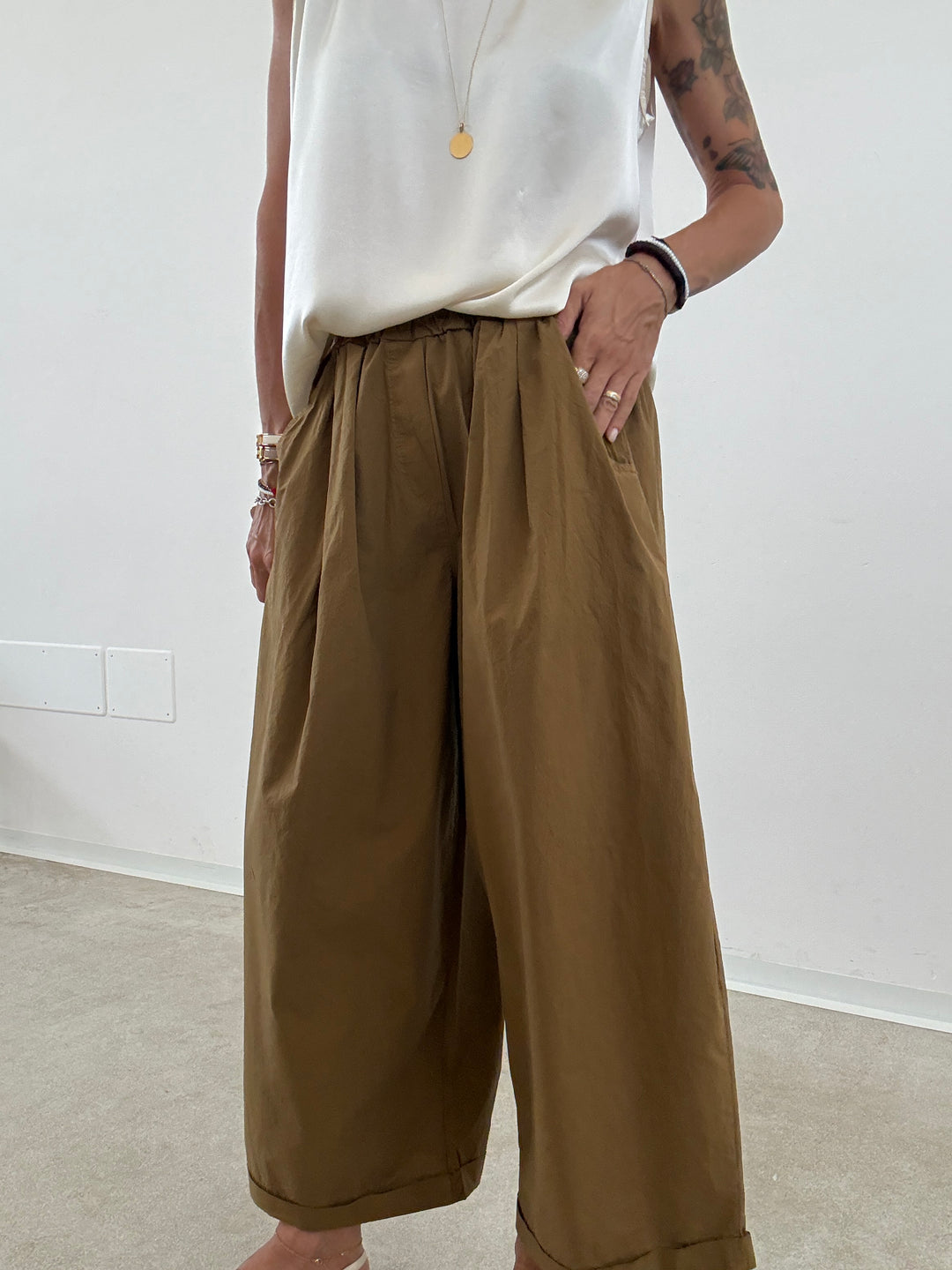 PANTALONE OLIMPIA COTONE MASTICE
