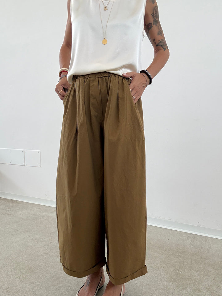 PANTALONE OLIMPIA COTONE MASTICE