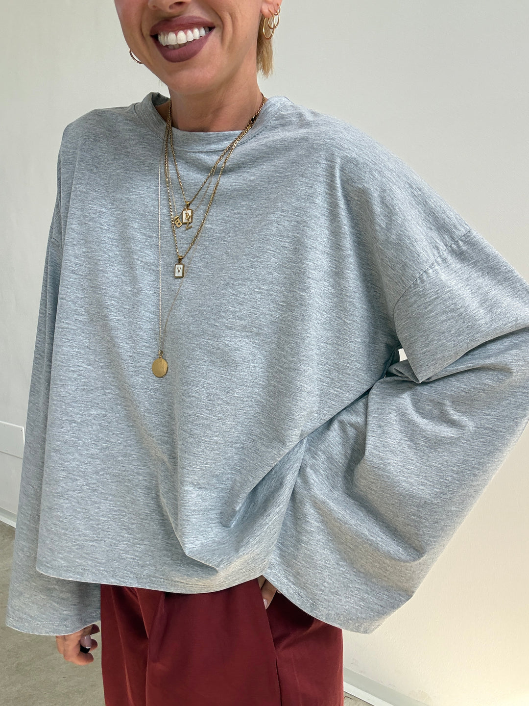 TSHIRT CAMILLA GRIGIO MELANGE