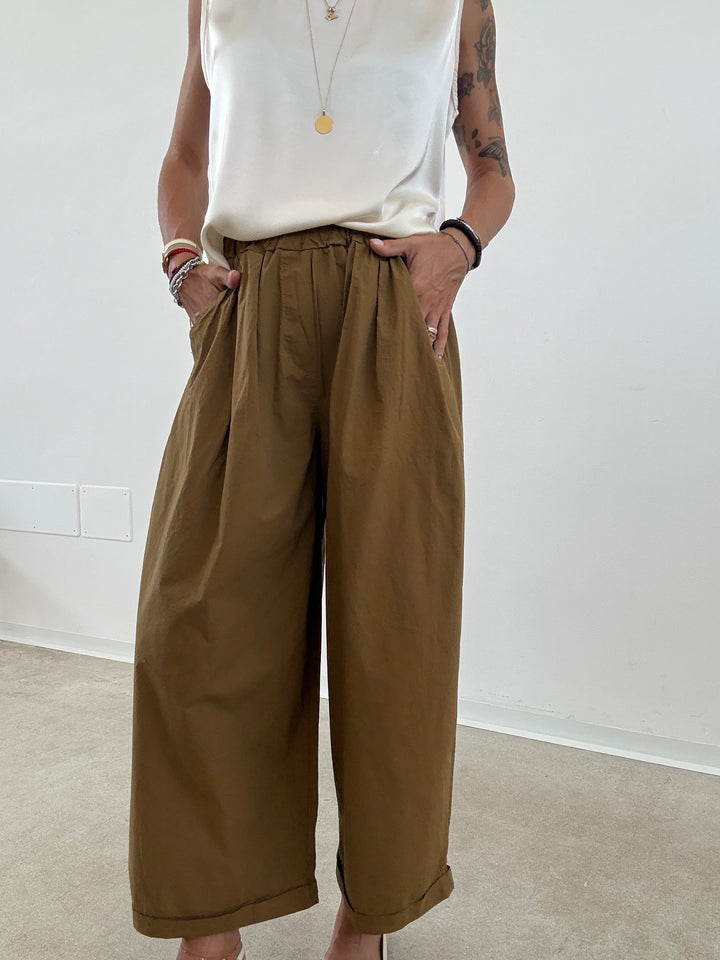 PANTALONE OLIMPIA COTONE MASTICE