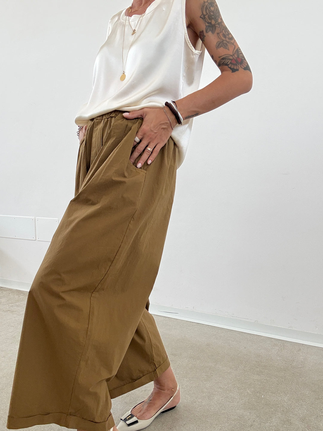 PANTALONE OLIMPIA COTONE MASTICE