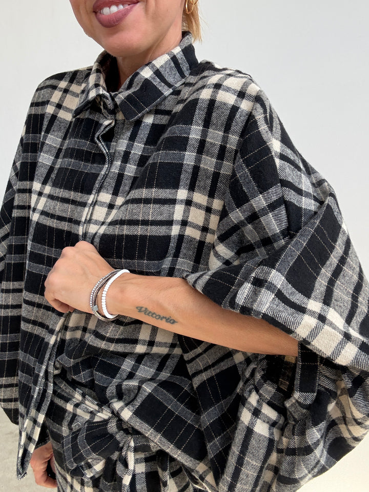 CAMICIA JENNIFER CHECK BIANCO/NERO
