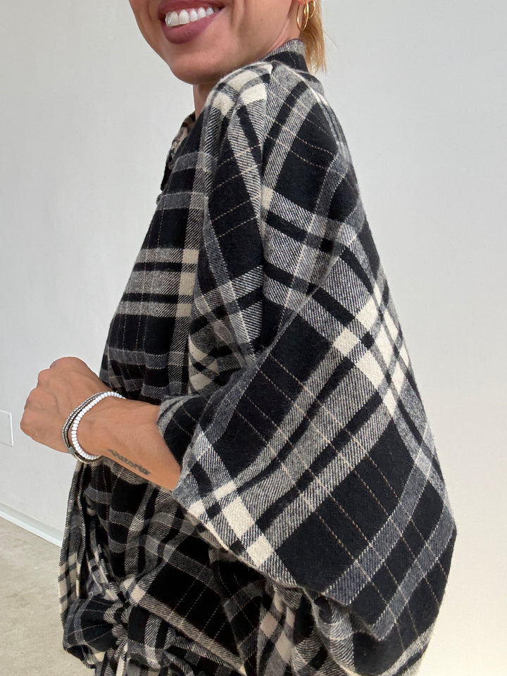 CAMICIA JENNIFER CHECK BIANCO/NERO