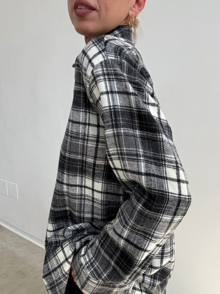 CAMICIA BROOKLYN CHECK BIANCO/NERO