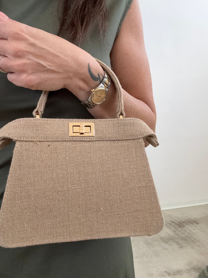 BORSA JUTA SMALL SABBIA
