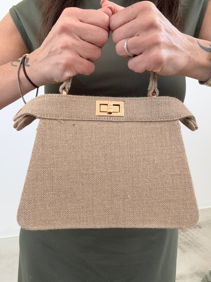 BORSA JUTA SMALL SABBIA
