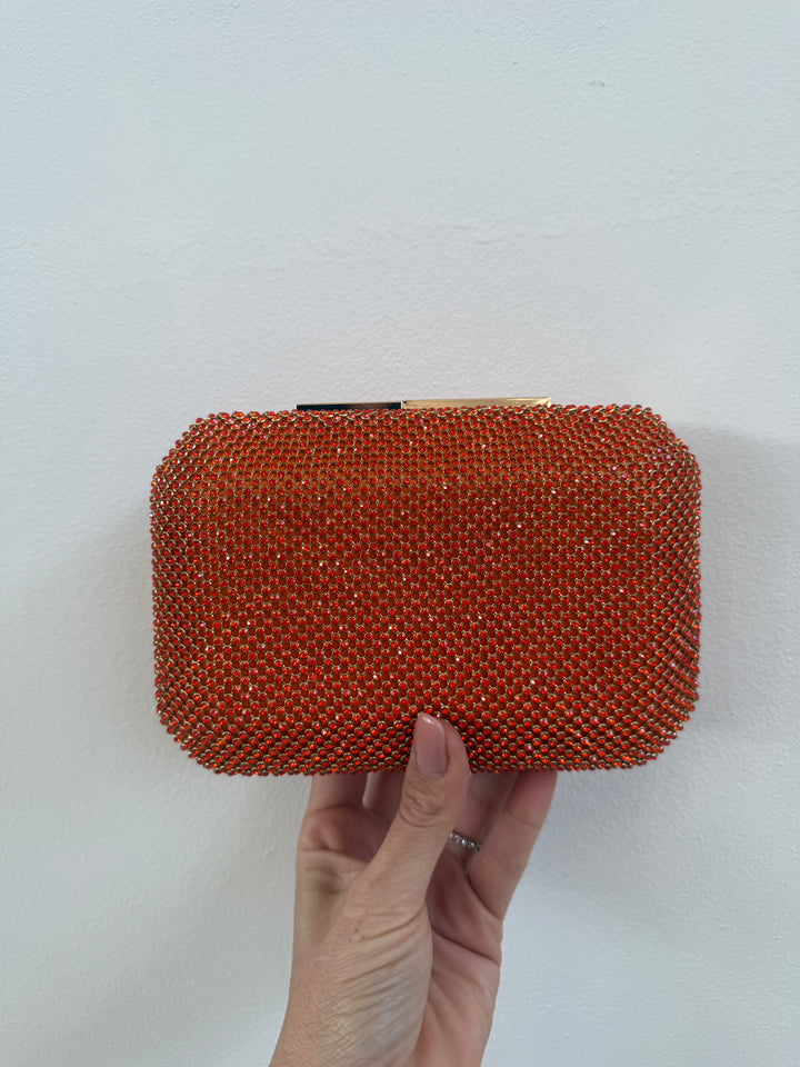POCHETTE STRASS ORANGE