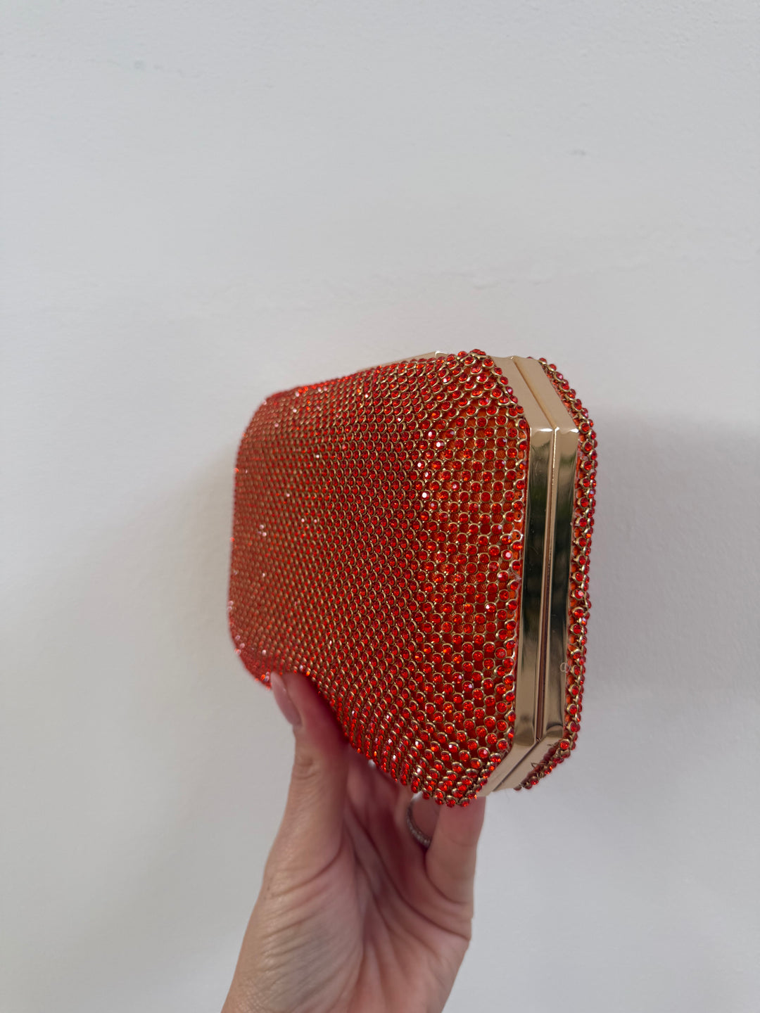 POCHETTE STRASS ORANGE