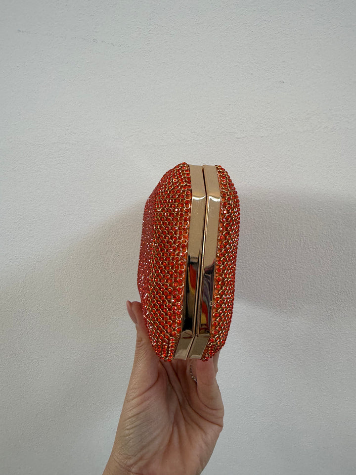POCHETTE STRASS ORANGE
