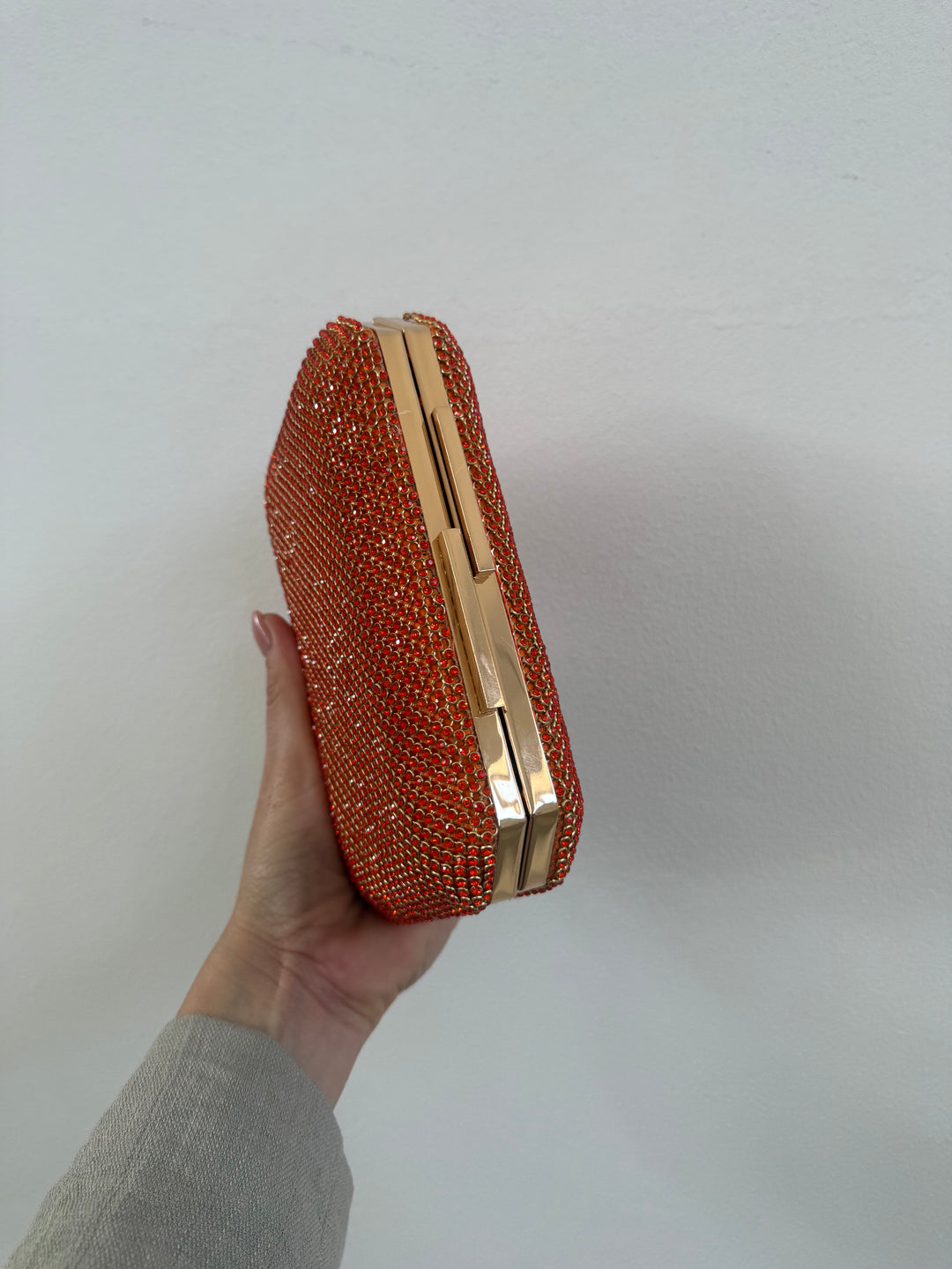 POCHETTE STRASS ORANGE