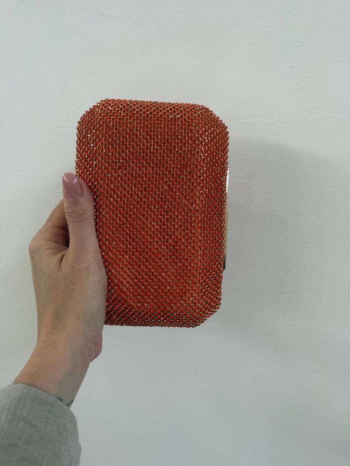 POCHETTE STRASS ORANGE