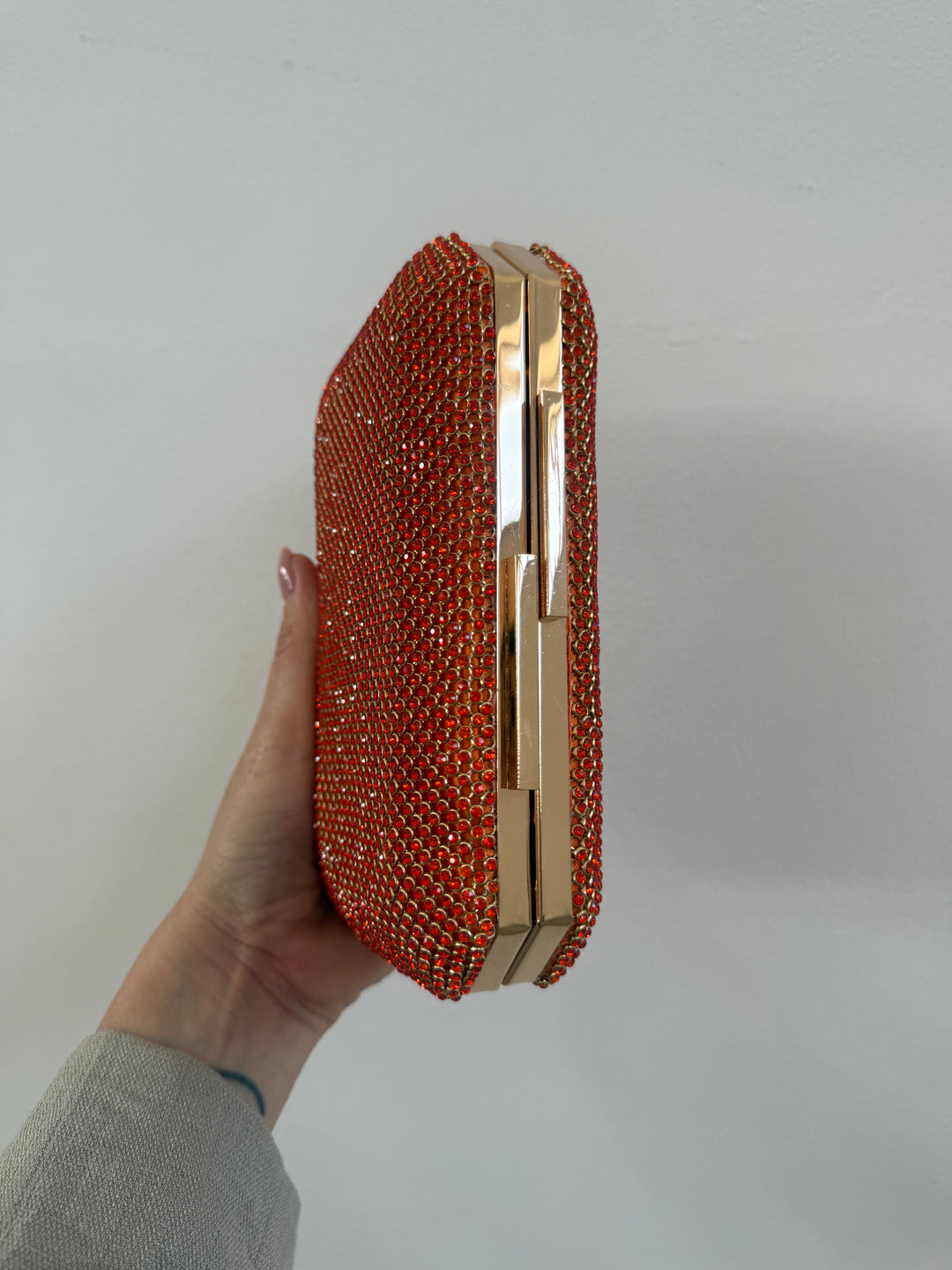 POCHETTE STRASS ORANGE