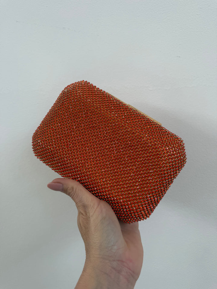 POCHETTE STRASS ORANGE
