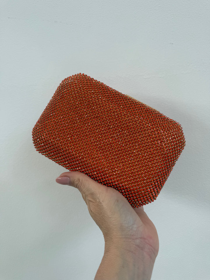 POCHETTE STRASS ORANGE