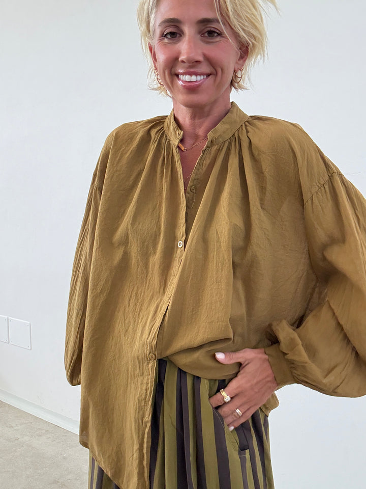 CAMICIA MUSSOLA MASTICE