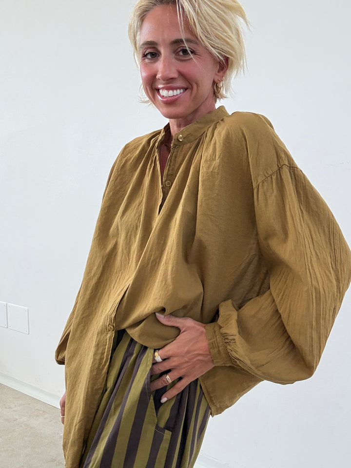 CAMICIA MUSSOLA MASTICE