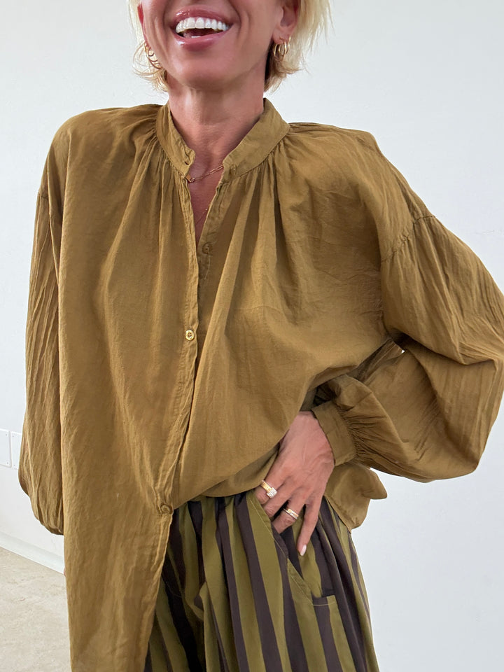 CAMICIA MUSSOLA MASTICE