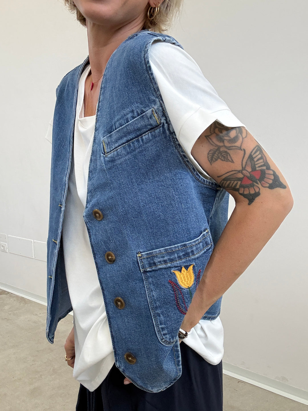 GILET DENIM TULIPANI