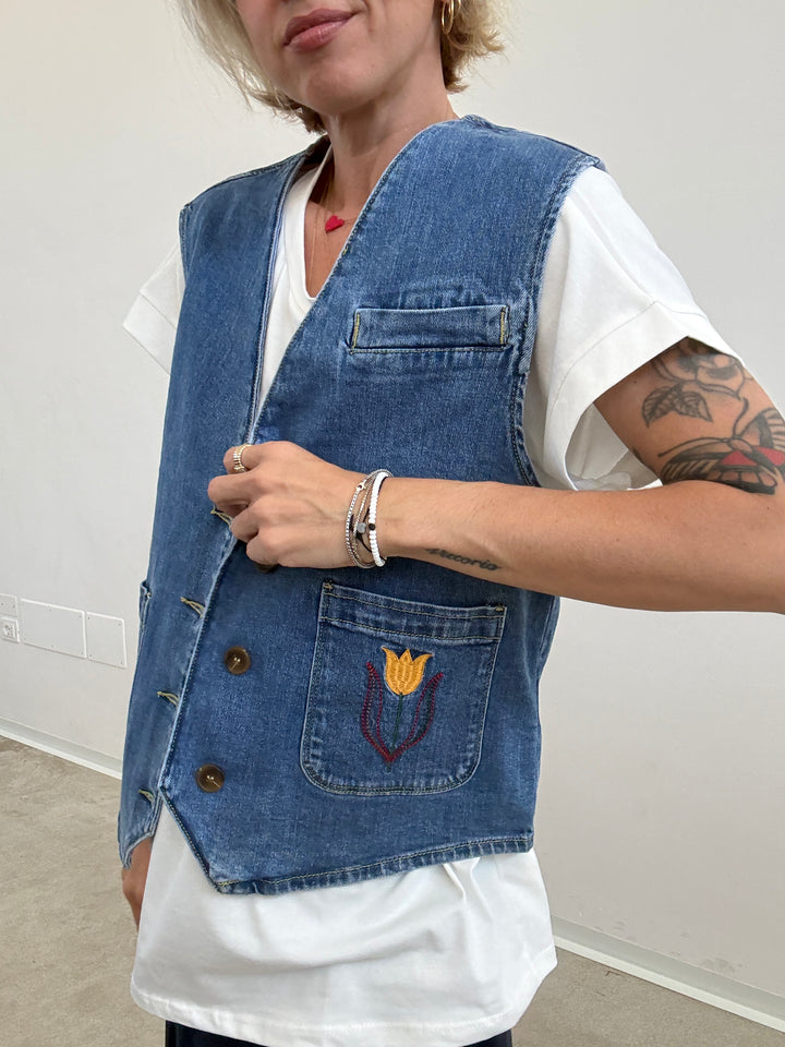 GILET DENIM TULIPANI