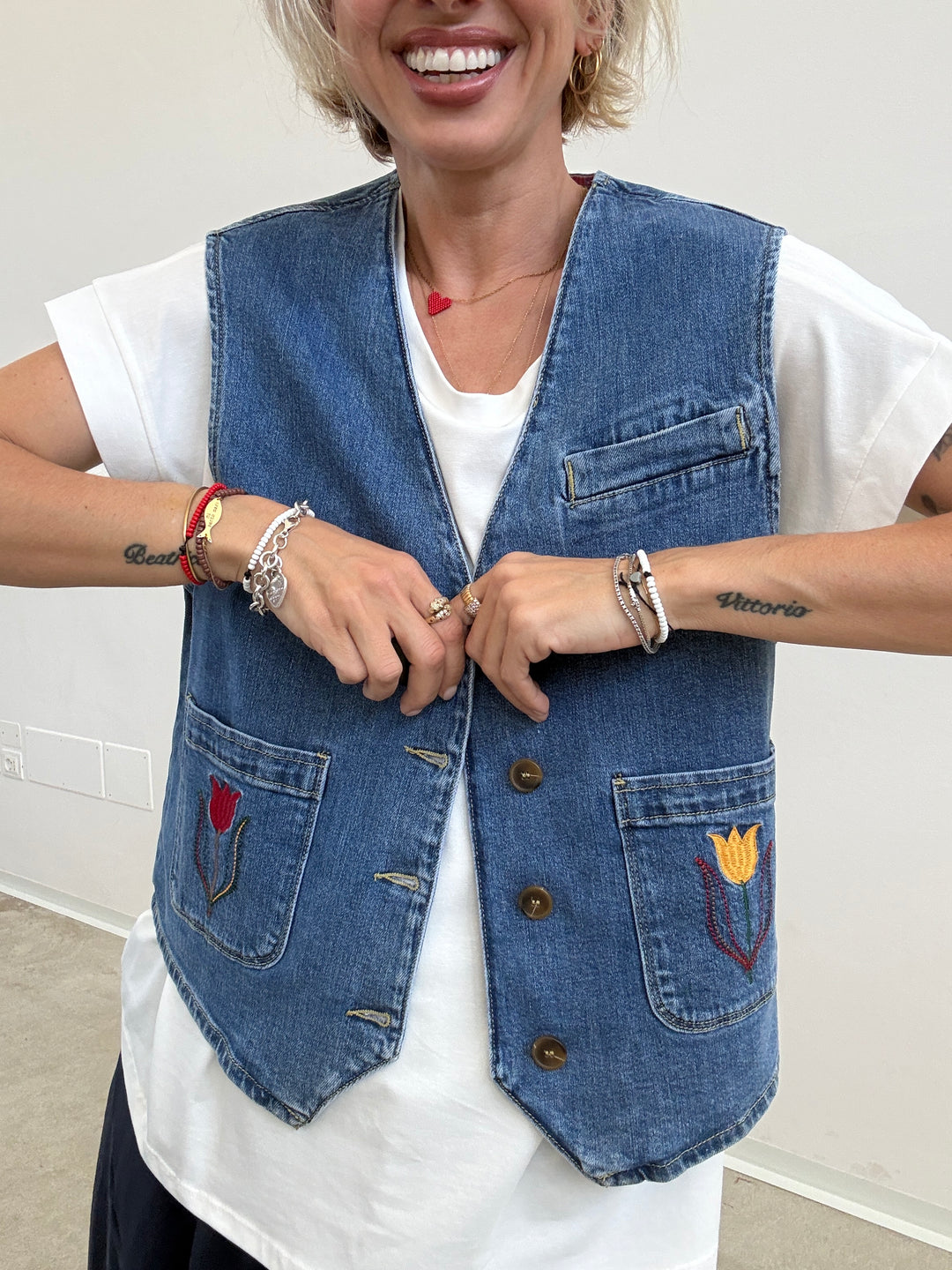GILET DENIM TULIPANI