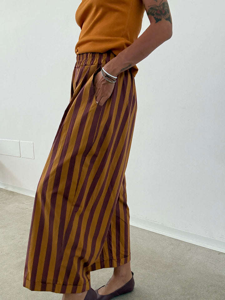 PANTALONE OLIMPIA RIGA OCRA/VINO