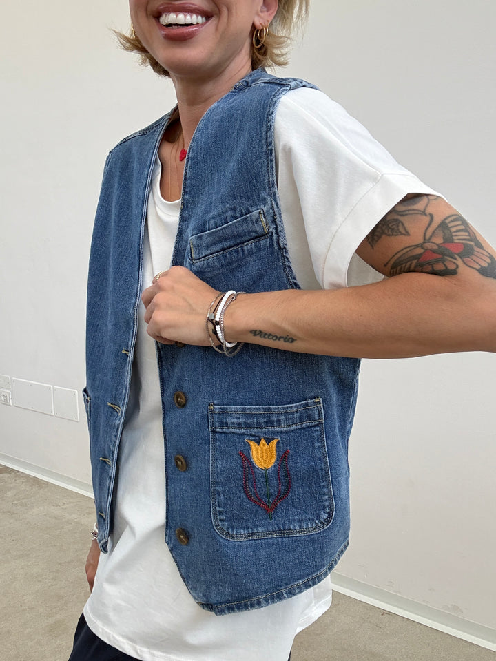 GILET DENIM TULIPANI