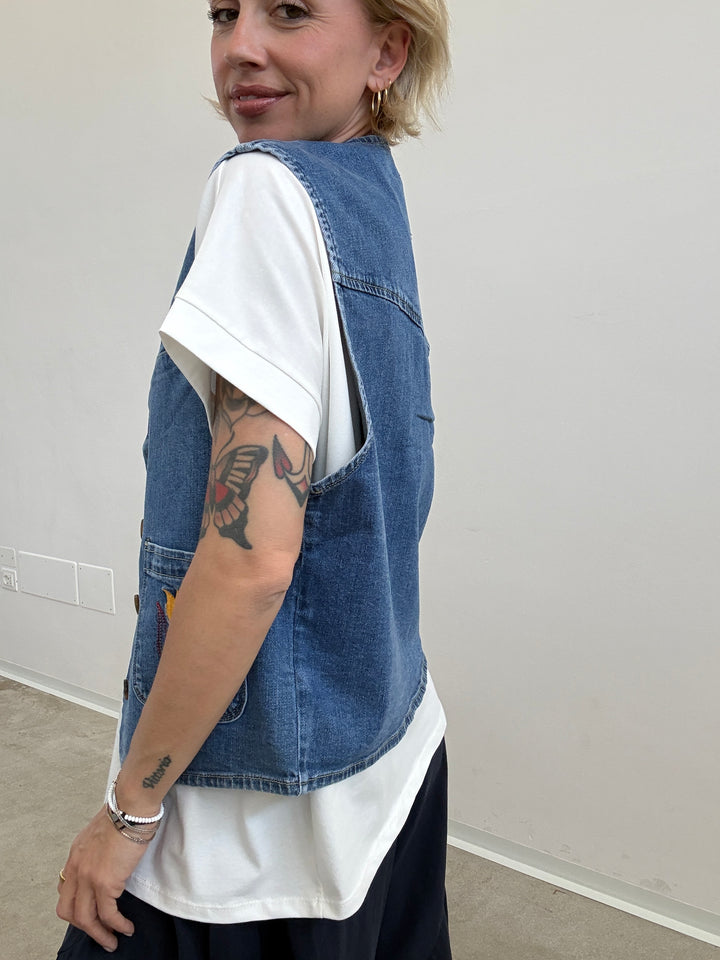 GILET DENIM TULIPANI