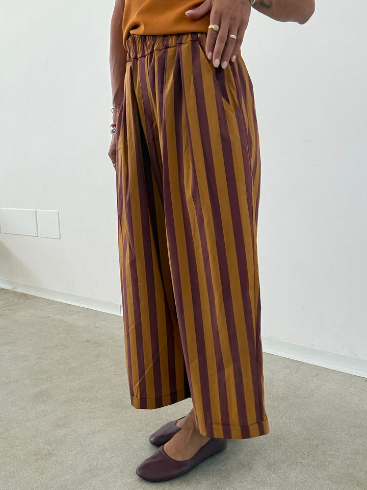 PANTALONE OLIMPIA RIGA OCRA/VINO