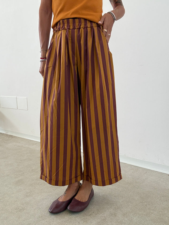 PANTALONE OLIMPIA RIGA OCRA/VINO