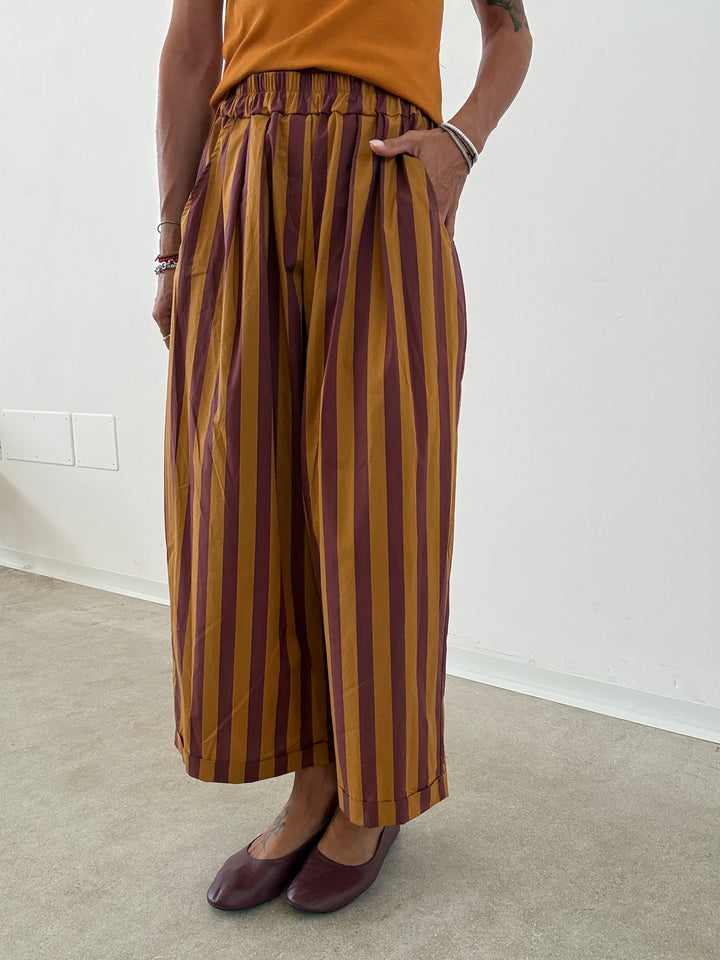 PANTALONE OLIMPIA RIGA OCRA/VINO