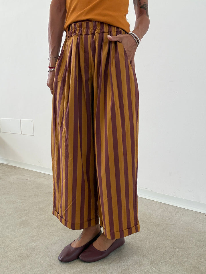 PANTALONE OLIMPIA RIGA OCRA/VINO