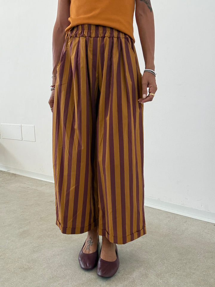 PANTALONE OLIMPIA RIGA OCRA/VINO