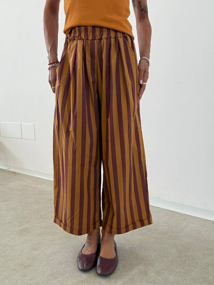 PANTALONE OLIMPIA RIGA OCRA/VINO