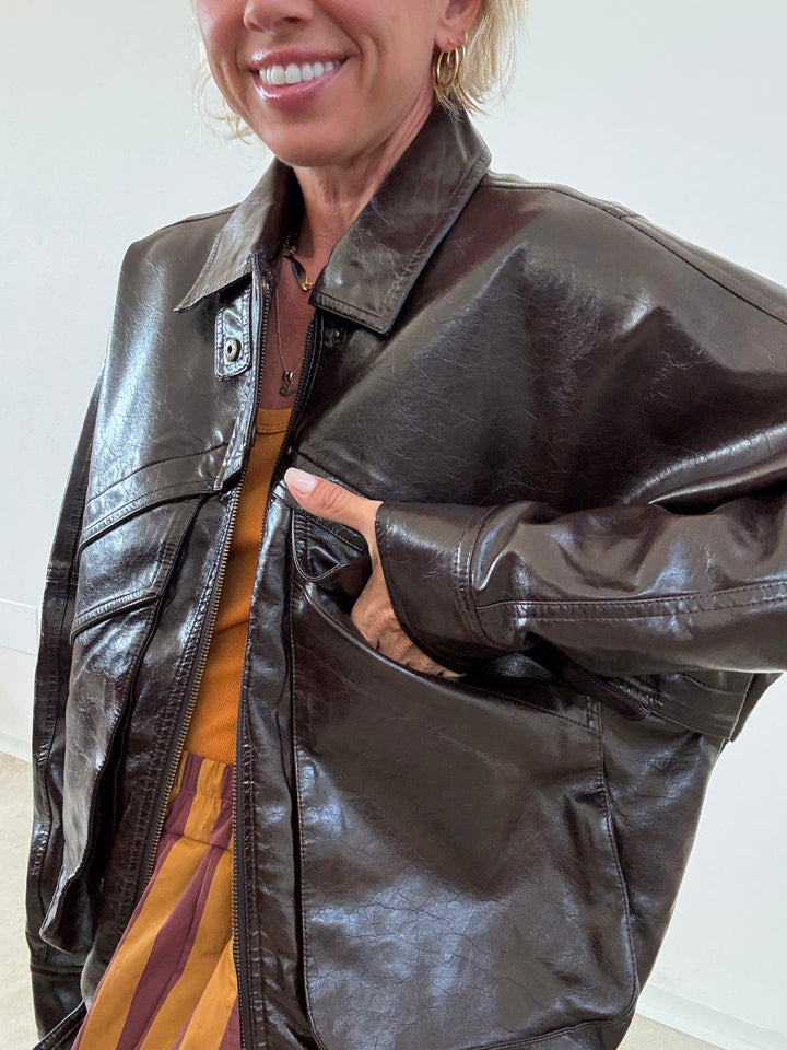 BOMBER VINTAGE MOKA