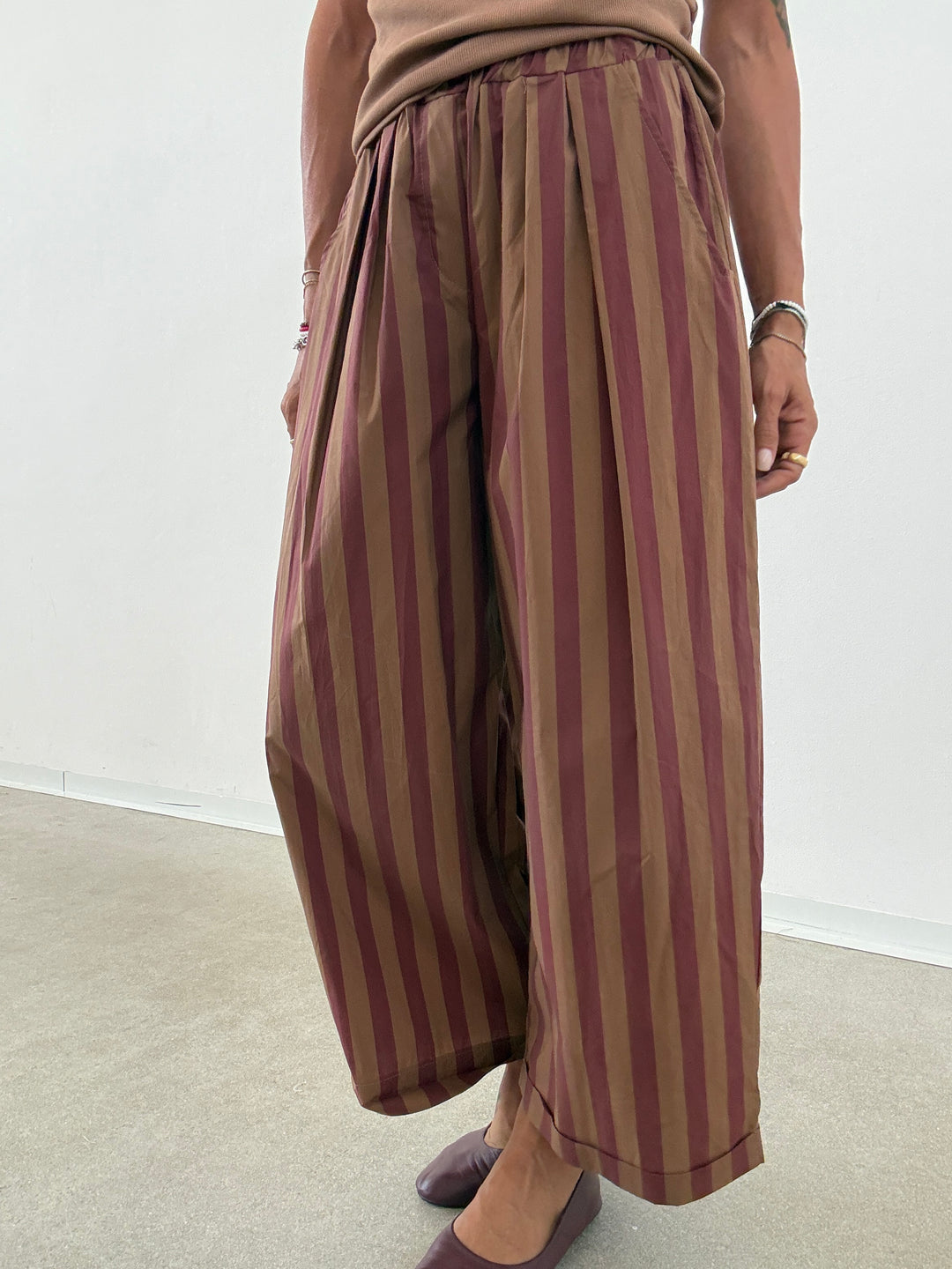 PANTALONE OLIMPIA RIGA BISCOTTO/VINO
