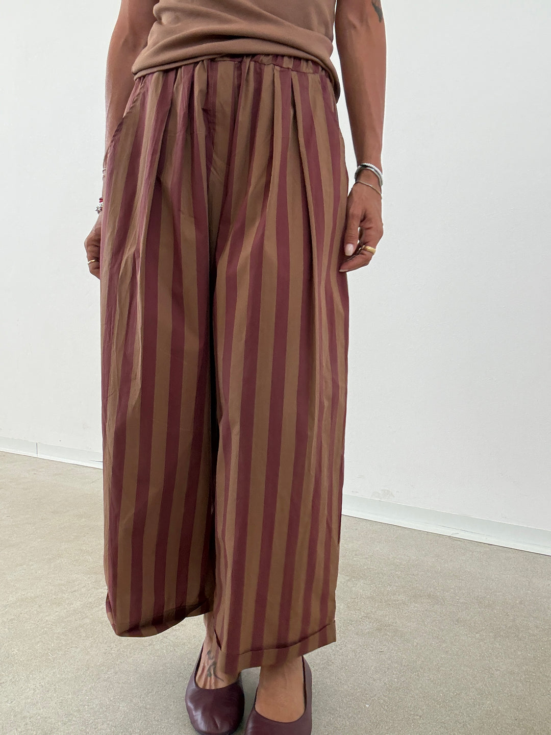 PANTALONE OLIMPIA RIGA BISCOTTO/VINO