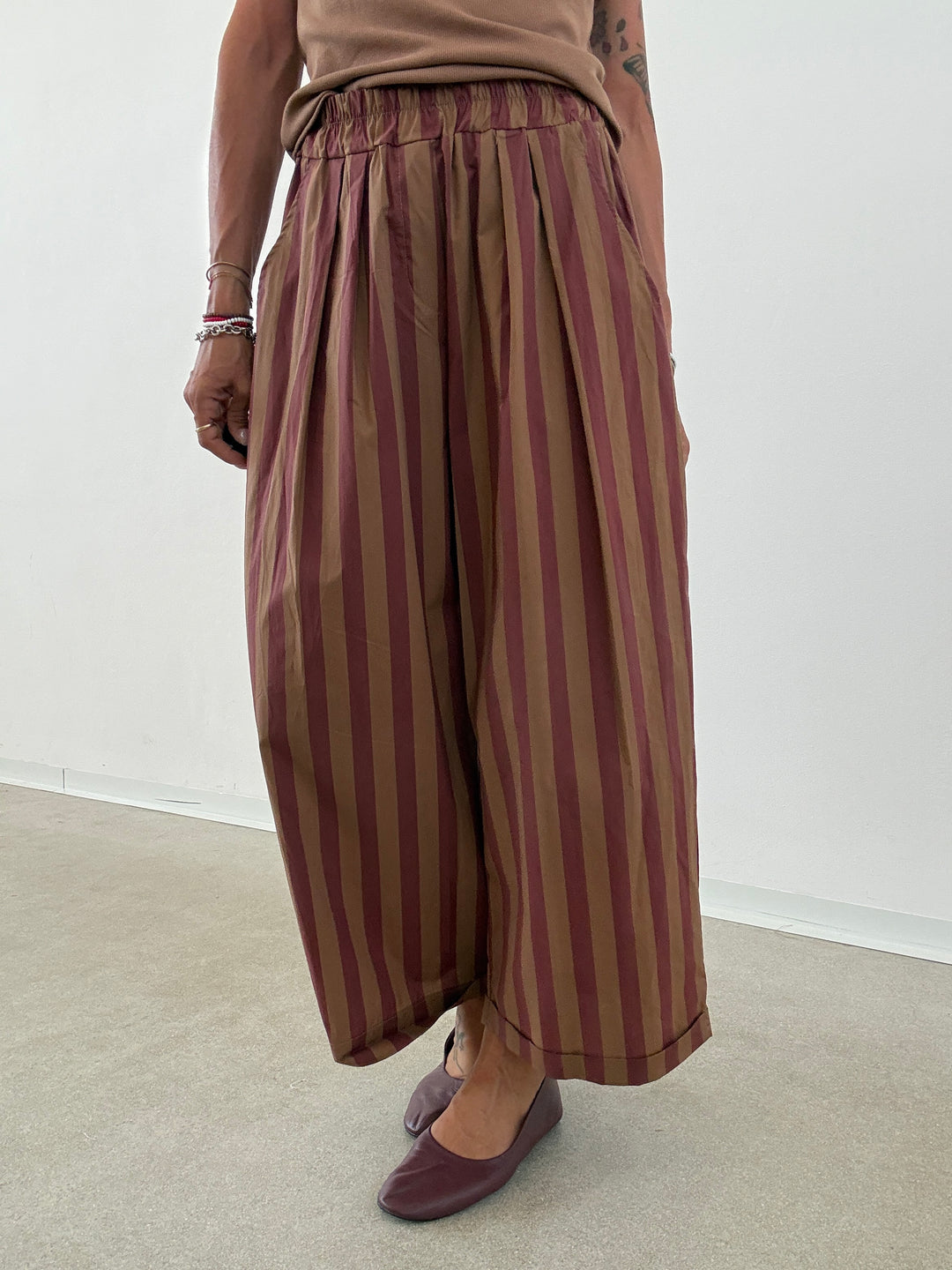 PANTALONE OLIMPIA RIGA BISCOTTO/VINO