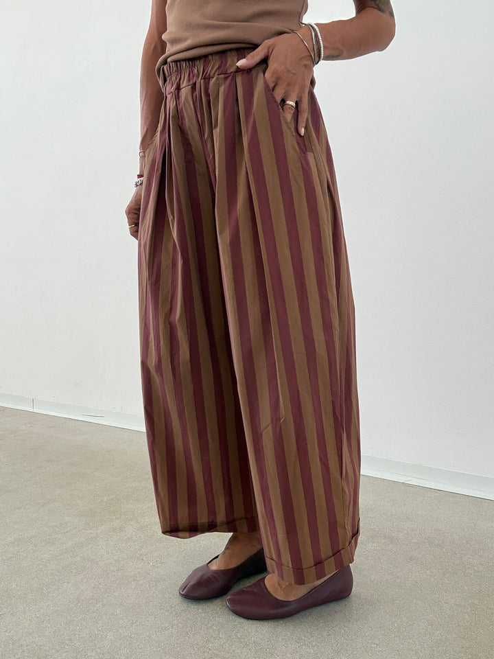 PANTALONE OLIMPIA RIGA BISCOTTO/VINO