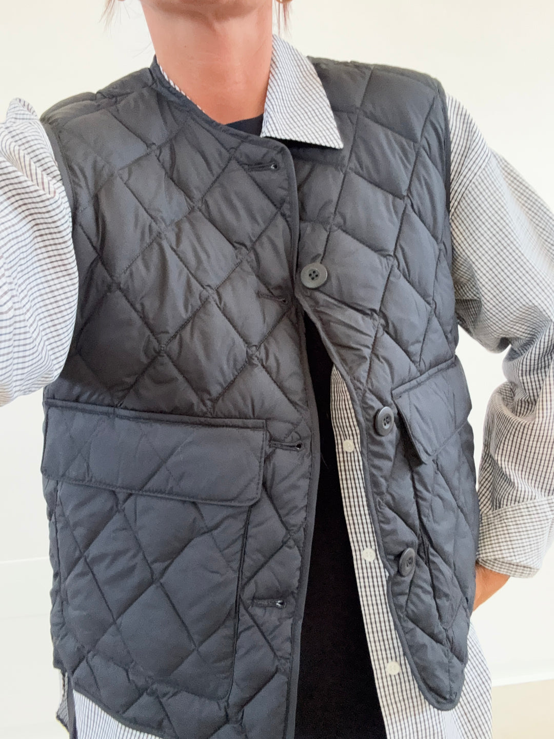 GILET TRAPUNTATO NERO