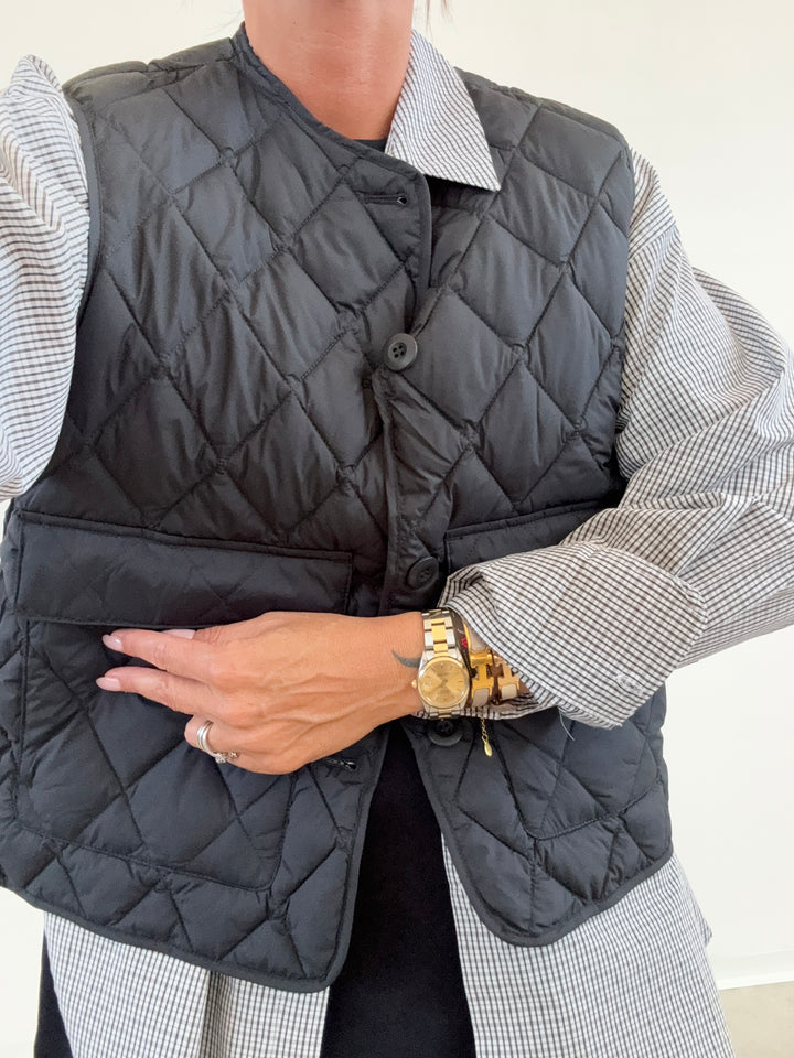 GILET TRAPUNTATO NERO