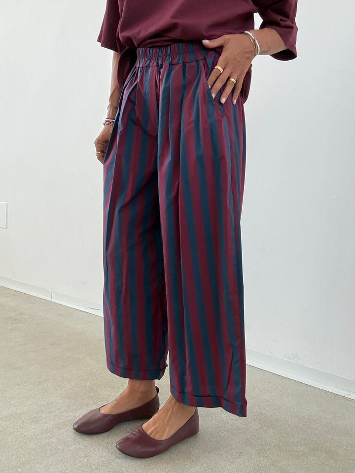 PANTALONE OLIMPIA RIGA VINO/BLU