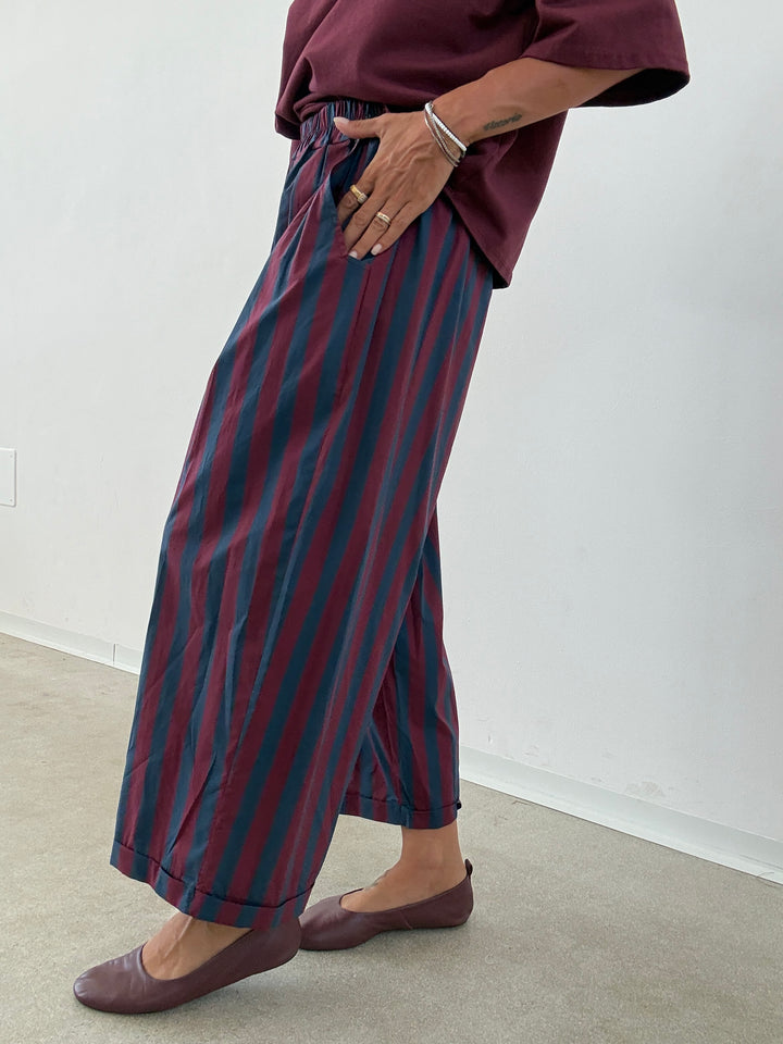 PANTALONE OLIMPIA RIGA VINO/BLU