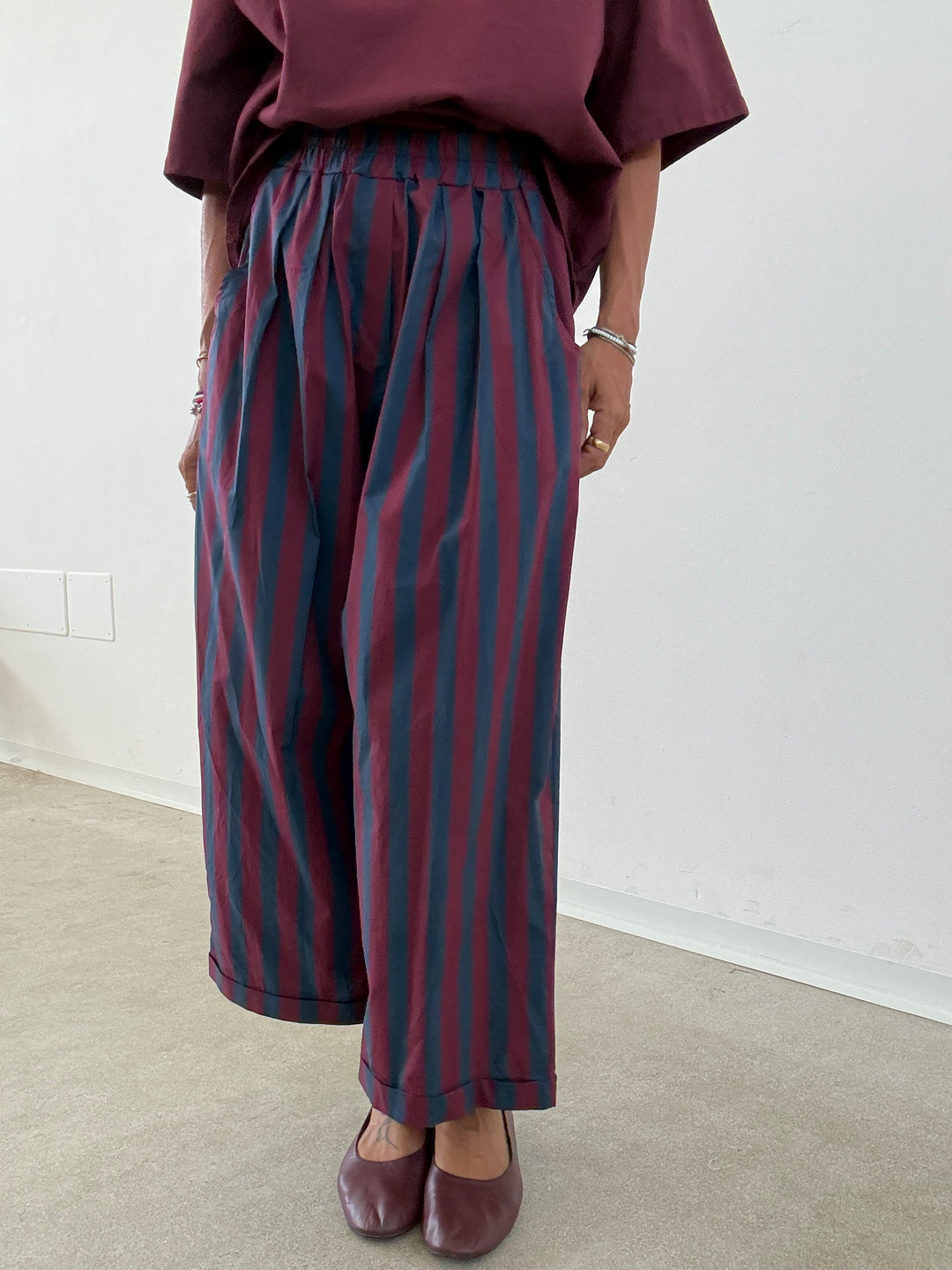 PANTALONE OLIMPIA RIGA VINO/BLU