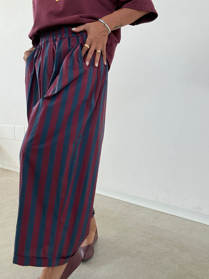 PANTALONE OLIMPIA RIGA VINO/BLU
