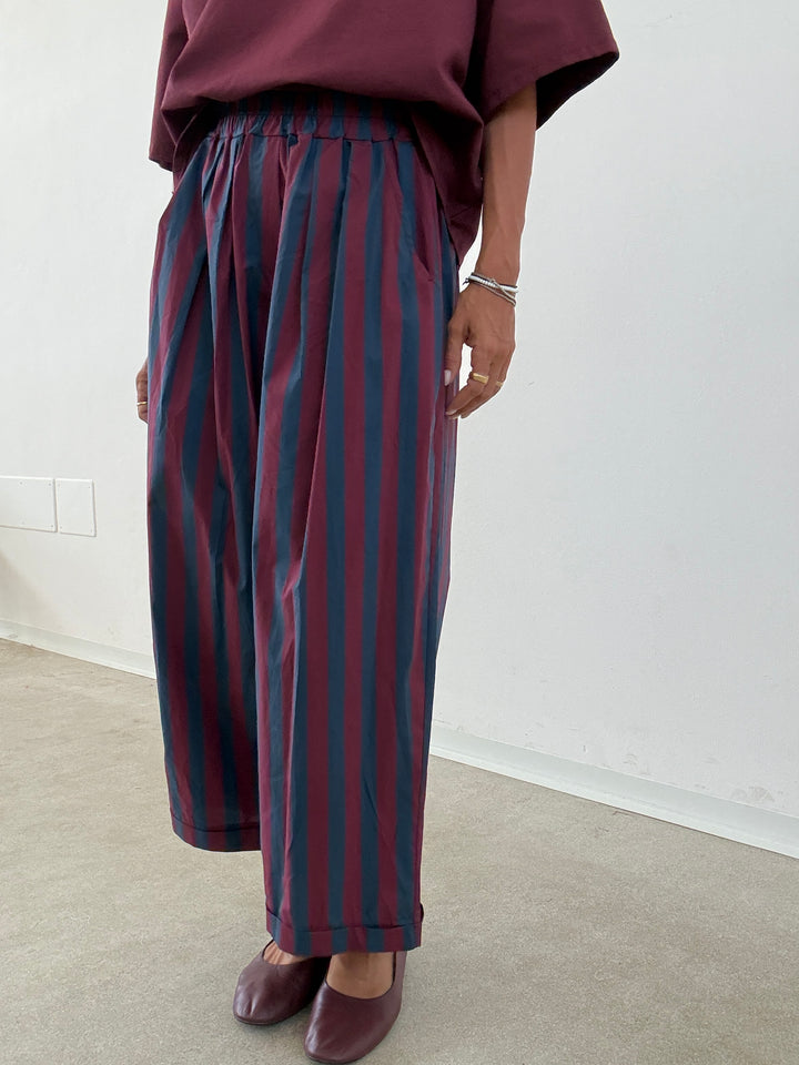 PANTALONE OLIMPIA RIGA VINO/BLU