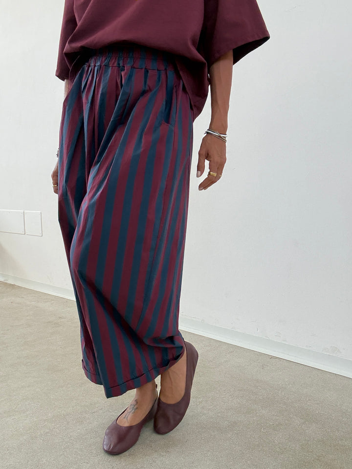 PANTALONE OLIMPIA RIGA VINO/BLU