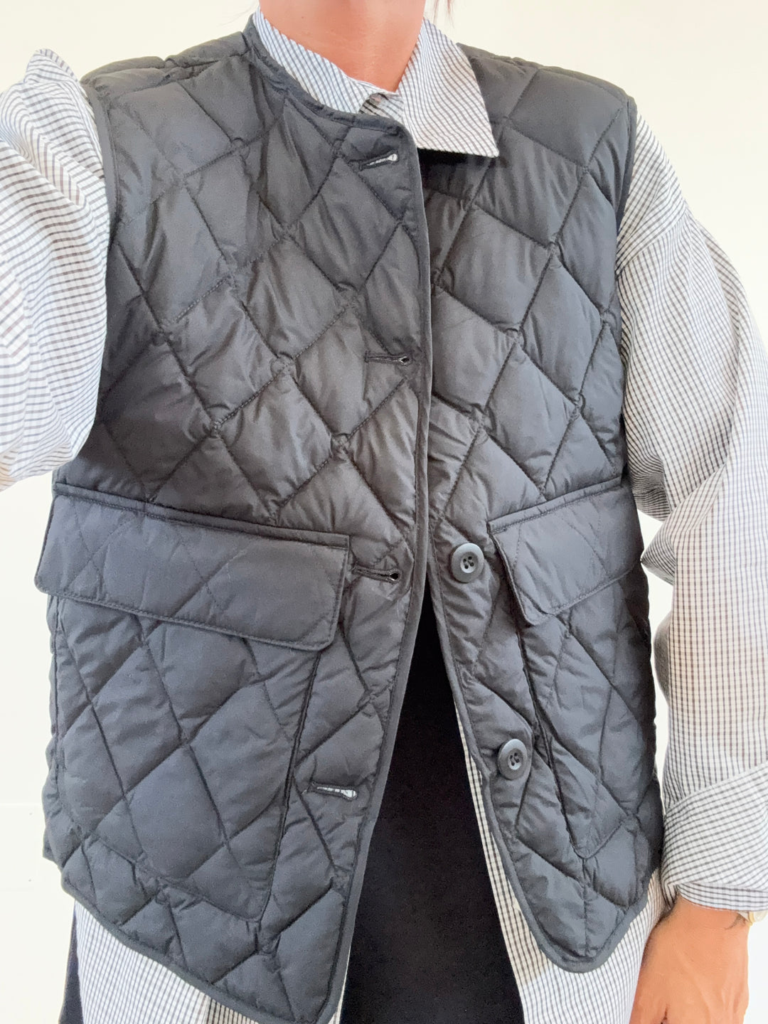 GILET TRAPUNTATO NERO