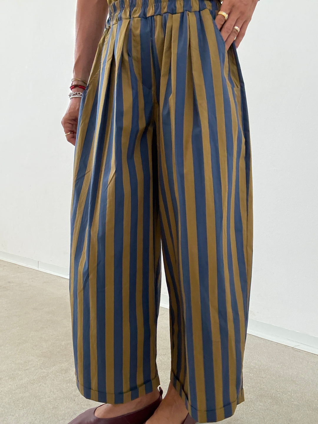 PANTALONE OLIMPIA RIGA BLU/OLIVA