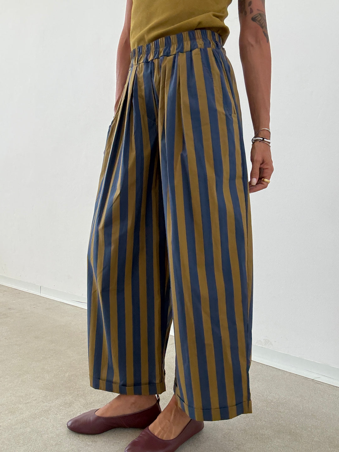 PANTALONE OLIMPIA RIGA BLU/OLIVA