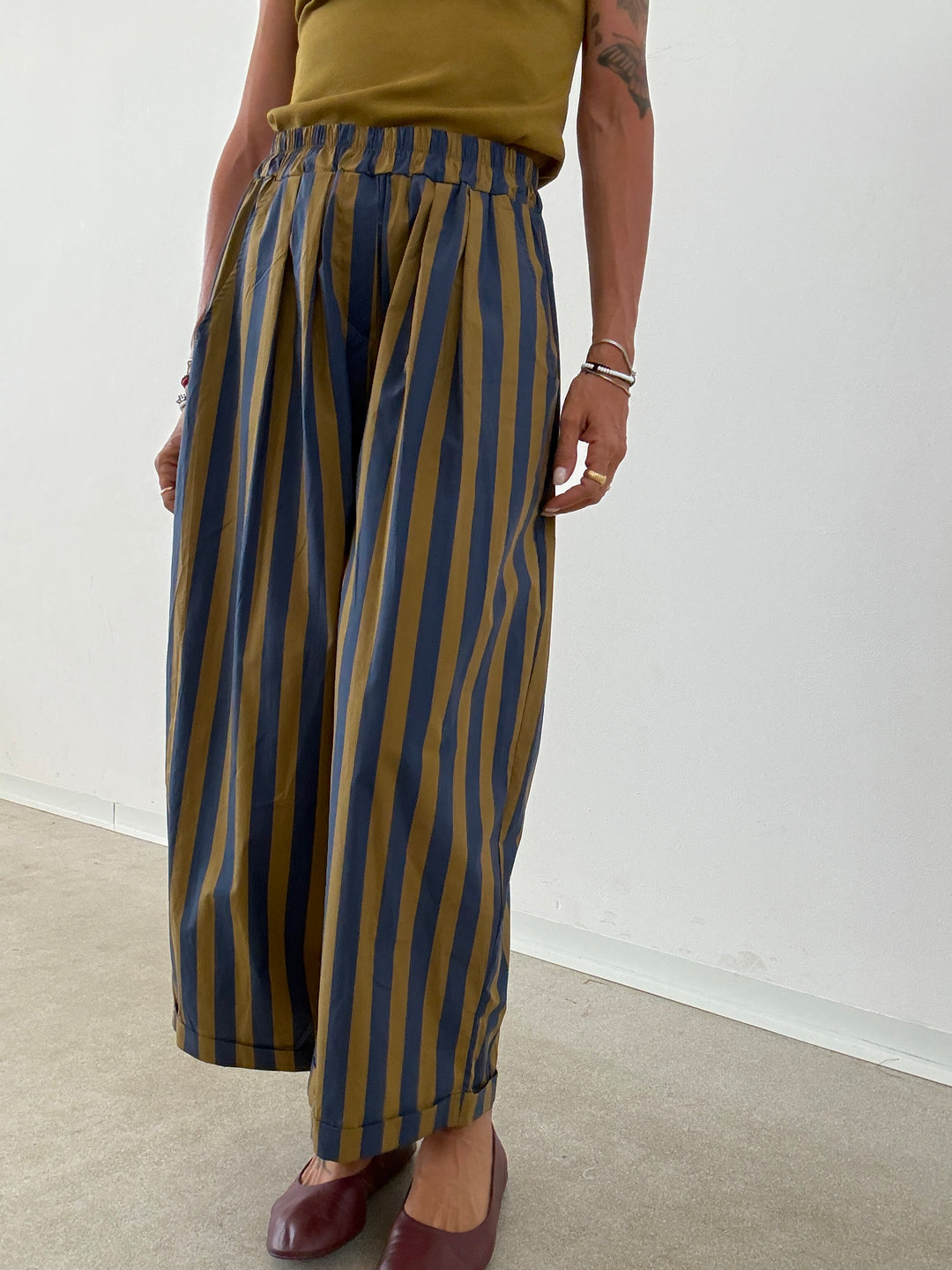 PANTALONE OLIMPIA RIGA BLU/OLIVA